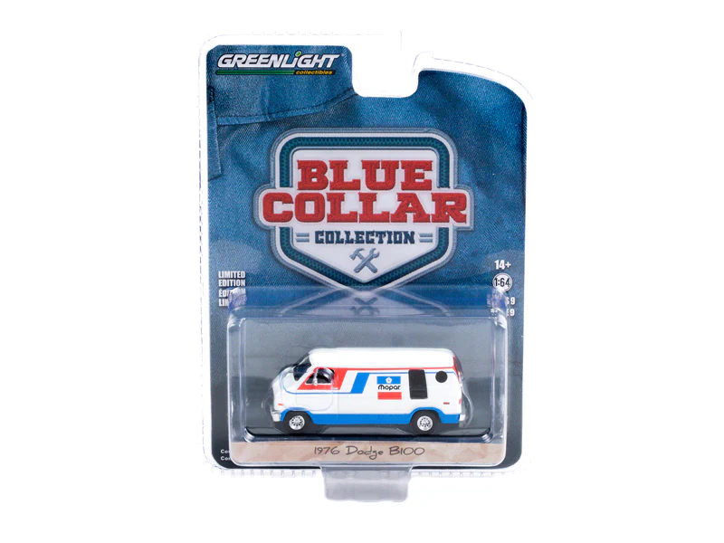 1976 Dodge B-100 Mopar (Blue Collar) Series 9 Diecast 1:64 Scale Model - Greenlight 35200C - Image 2