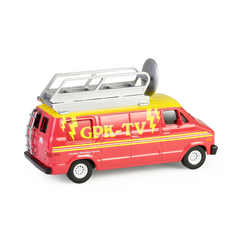 1976 Dodge B-100 w/ Roof Mounted Satellite Dish - Dish Grace (Garbage Pail Kids Series 7) Diecast 1:64 Scale Model - Greenlight 54110D - Image 3