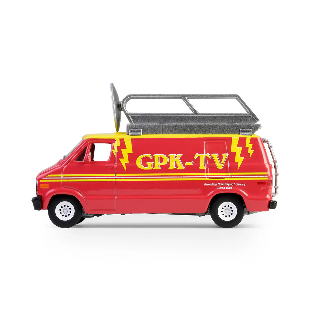 1976 Dodge B-100 w/ Roof Mounted Satellite Dish - Dish Grace (Garbage Pail Kids Series 7) Diecast 1:64 Scale Model - Greenlight 54110D - Image 5