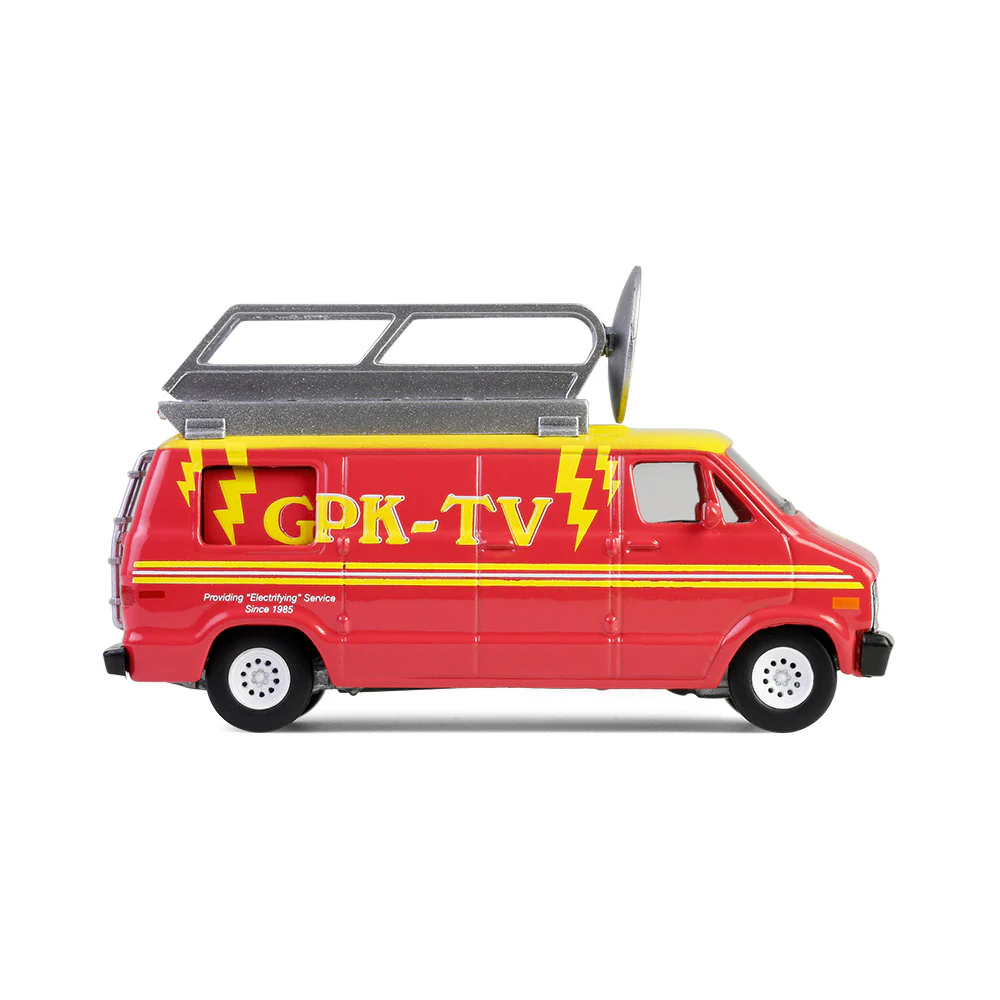 1976 Dodge B-100 w/ Roof Mounted Satellite Dish - Dish Grace (Garbage Pail Kids Series 7) Diecast 1:64 Scale Model - Greenlight 54110D - Image 7