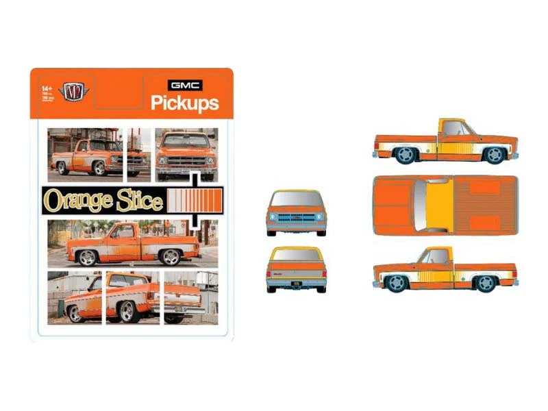 1976 GMC Sierra Grande - Orange Slice Diecast 1:64 Scale Model - M2 Machines 31500-HS61 - Image 3