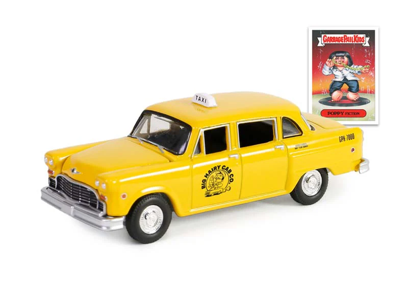 1977 Checker Taxicab - Poppy Fiction (Garbage Pail Kids Series 6) Diecast 1:64 Scale Model - Greenlight 54100A