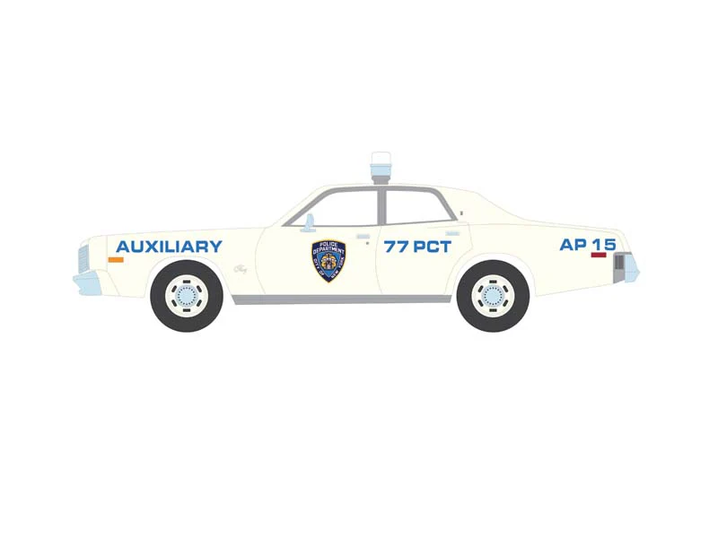 1977 Plymouth Fury - New York City Police Department (NYPD) Auxiliary (Hot Pursuit Series 10) Diecast 1:24 Scale Model - Greenlight 85601 - Image 2