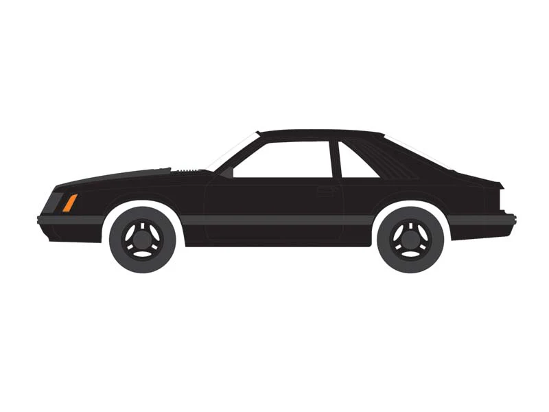 1979 Ford Mustang Fastback (Black Bandit Series 30) Diecast 1:64 Scale Model - Greenlight 28170F - Image 2