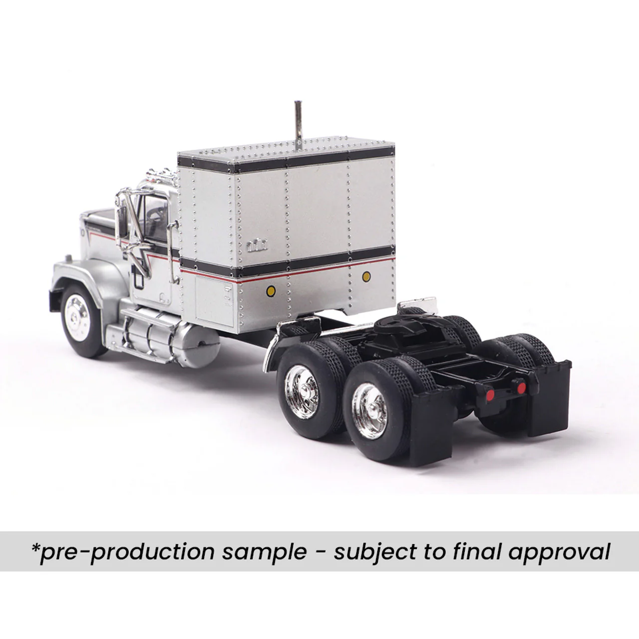 1980 GMC General - Silver w/ Black & Red Stripes Diecast 1:64 Scale Model - IXO America IA64004 - Image 3