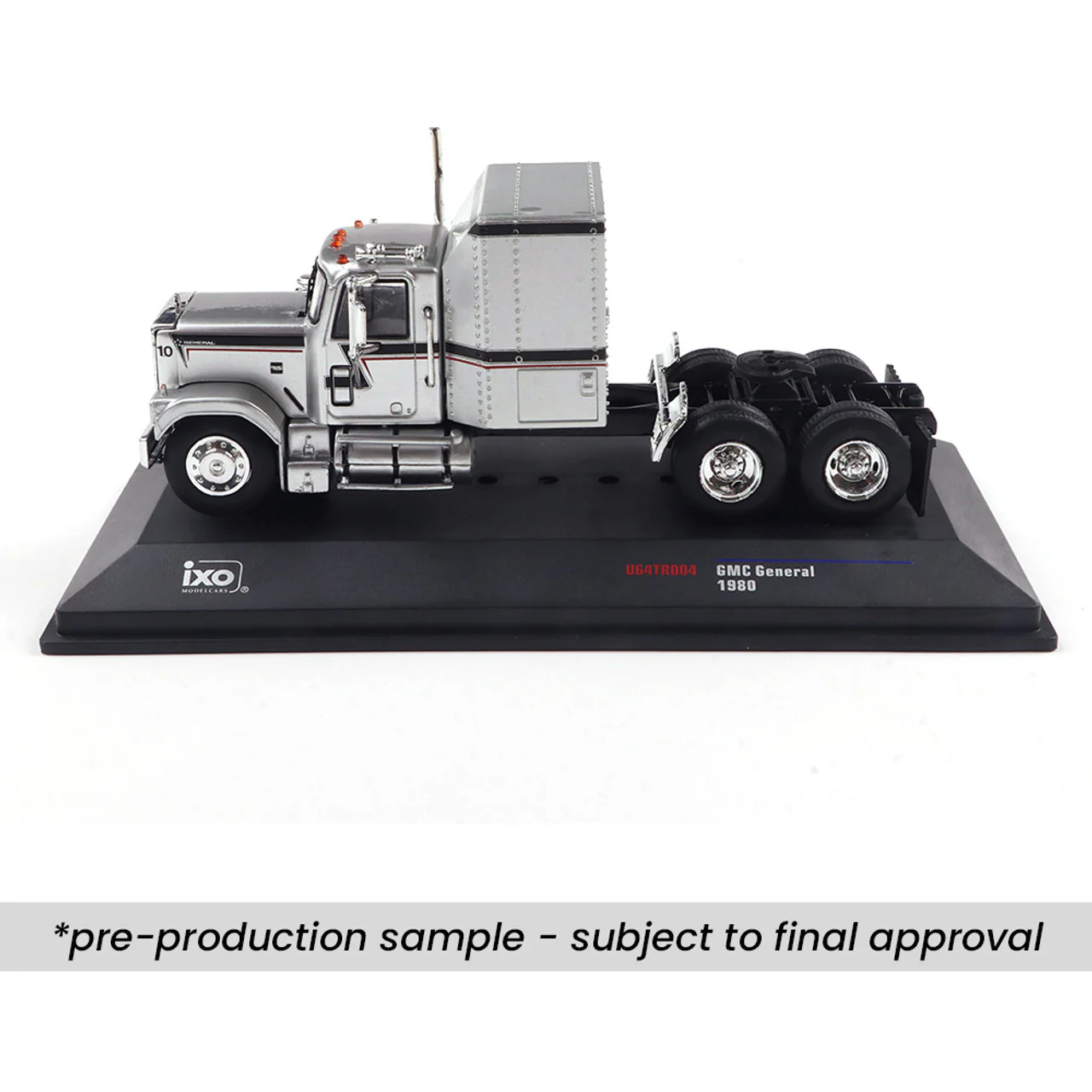 1980 GMC General - Silver w/ Black & Red Stripes Diecast 1:64 Scale Model - IXO America IA64004 - Image 8