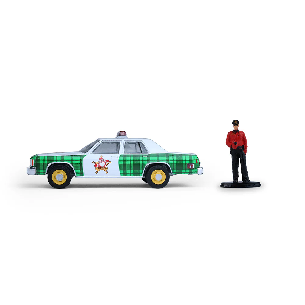 1981 Ford LTD Crown Victoria w/ Police Officer Figure (Christmas 2025 Edition) Diecast 1:64 Scale Model - Greenlight 30564F - Image 6