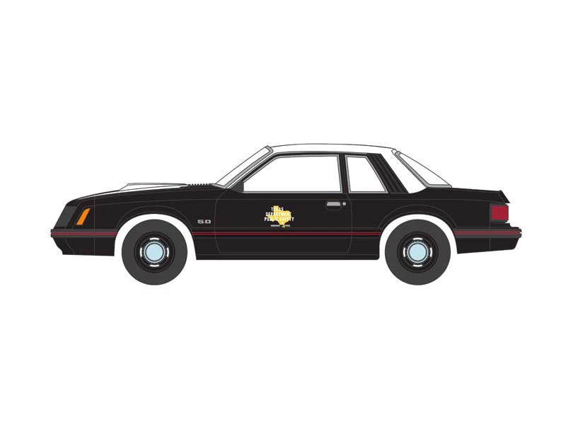 1982 Ford Mustang SSP - Texas Department of Public Safety (Hot Pursuit) Diecast 1:64 Scale Model - Greenlight 30542 - Image 7