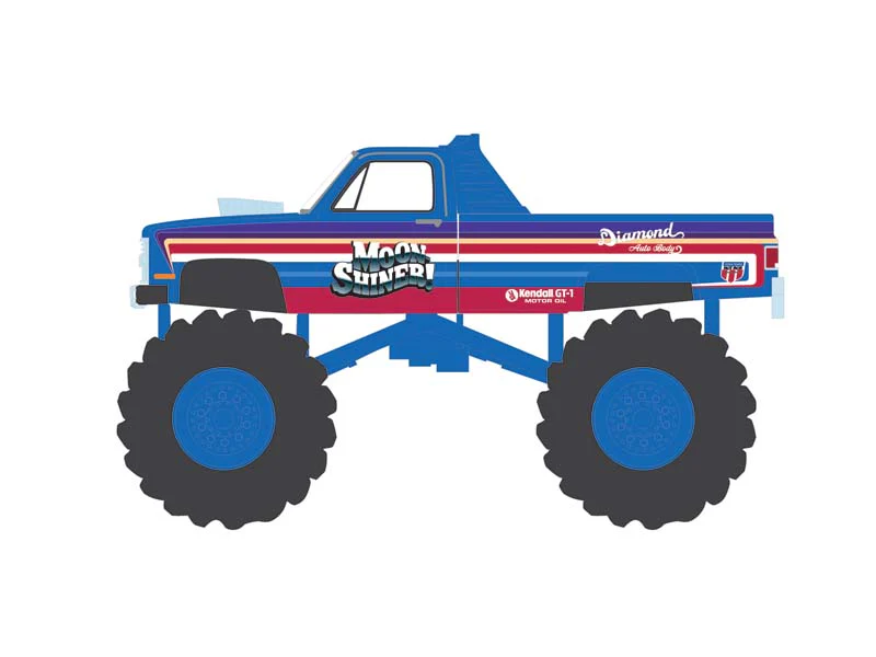 1982 GMC Sierra 2500 Moonshiner! Monster Truck (Kings of Crunch Series 16) Diecast 1:64 Scale Model - Greenlight 49160A - Image 9