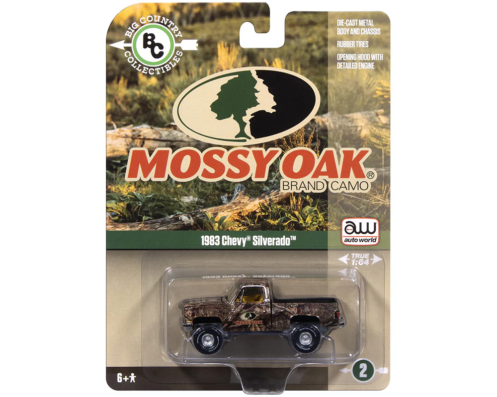 1983 Chevrolet Silverado Mossy Oak (Big Country Collection 2025) Diecast 1:64 Scale Model - Auto World AWSP199 - Image 2