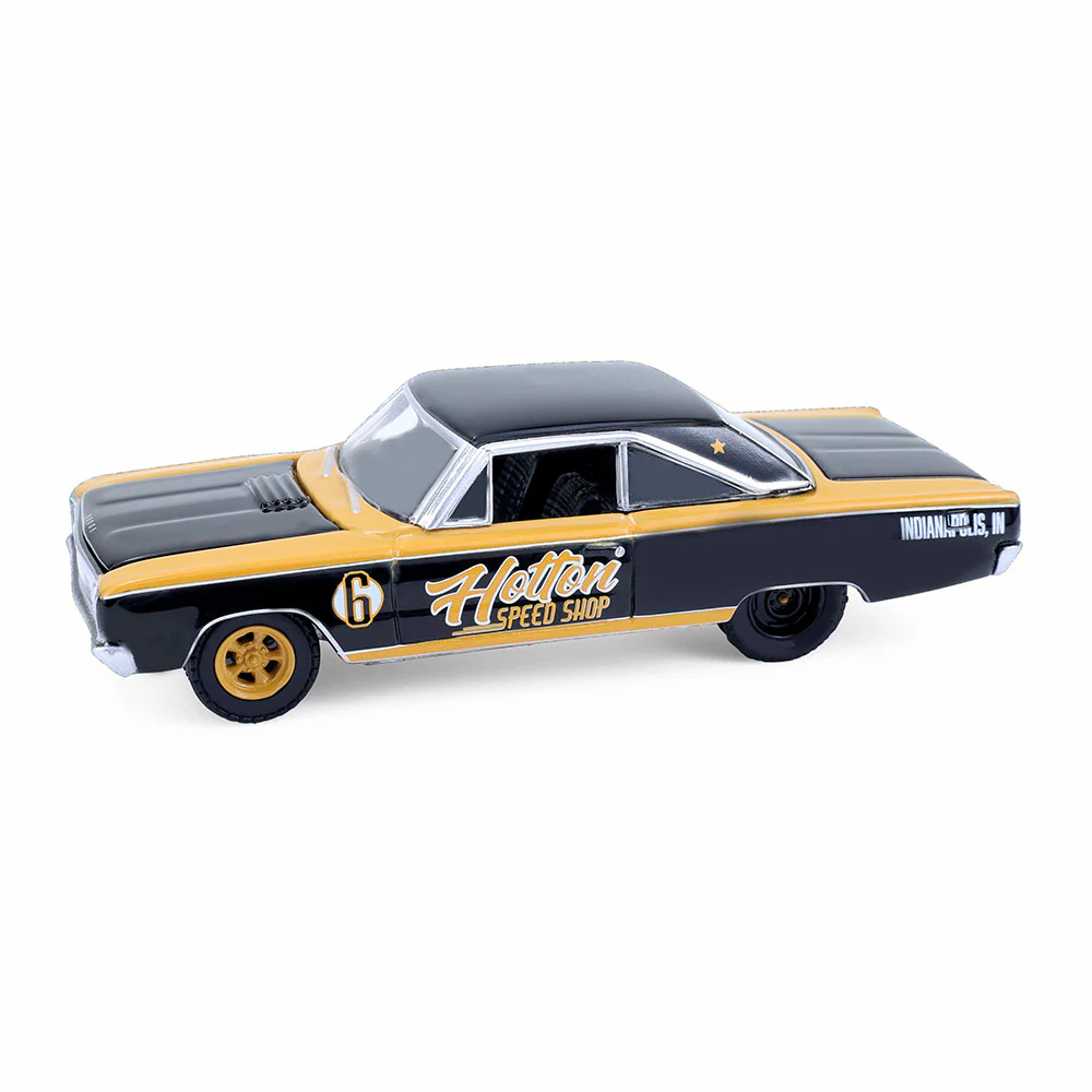 1985 Dodge Ram D350 Ramp Truck w/ 1965 Dodge Coronet Hotton Speed Shop (H.D. Trucks Series 26) Diecast 1:64 Scale Model - Greenlight 33260A - Image 6