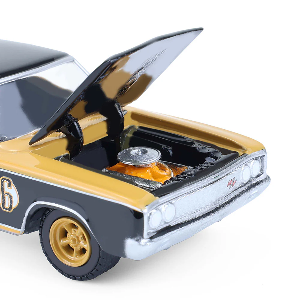 1985 Dodge Ram D350 Ramp Truck w/ 1965 Dodge Coronet Hotton Speed Shop (H.D. Trucks Series 26) Diecast 1:64 Scale Model - Greenlight 33260A - Image 7