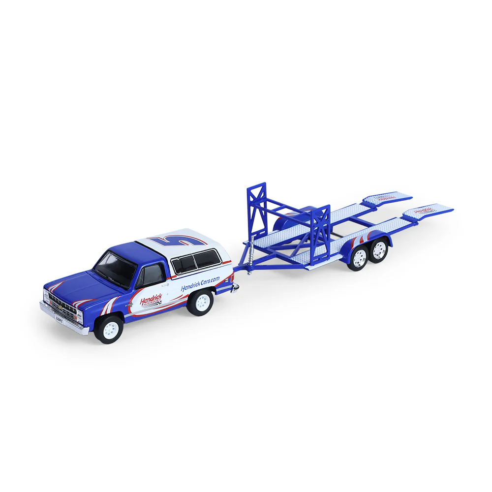 1986 Chevrolet K5 Blazer Silverado and 1969 Chevrolet Camaro – Hendrick Motorsports (Racing Hitch & Tow Series 6) Diecast 1:64 Scale Model - Greenlight 31190C - Image 3