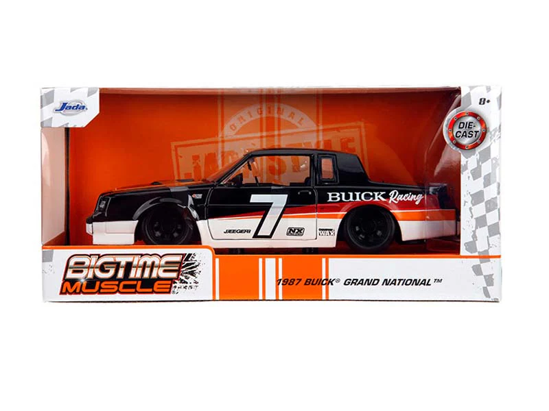 1987 Buick Grand National – Black / White (Bigtime Muscle) Diecast 1:24 Scale Model - Jada 35864 - Image 2