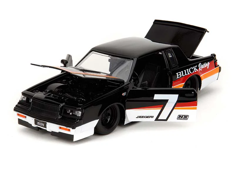 1987 Buick Grand National – Black / White (Bigtime Muscle) Diecast 1:24 Scale Model - Jada 35864 - Image 3