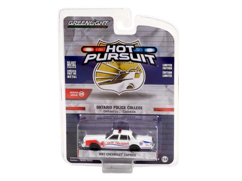 1987 Chevrolet Caprice - Ontario Police College Canada Skid Training Car (Hot Pursuit) Series 39 Diecast 1:64 Scale Model - Greenlight 42970B - Image 2