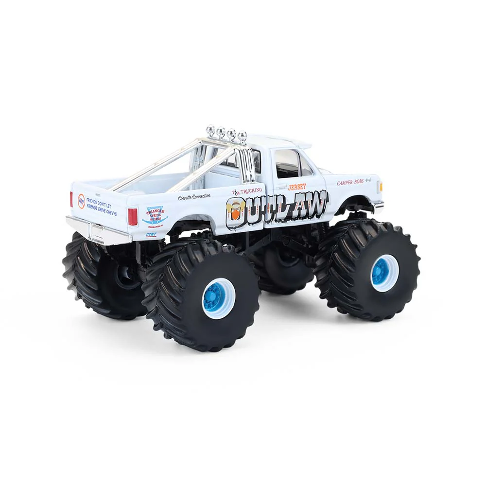 1988 Ford F-150 Jersey Outlaw Monster Truck (Kings of Crunch Series 16) Diecast 1:64 Scale Model - Greenlight 49160C - Image 3