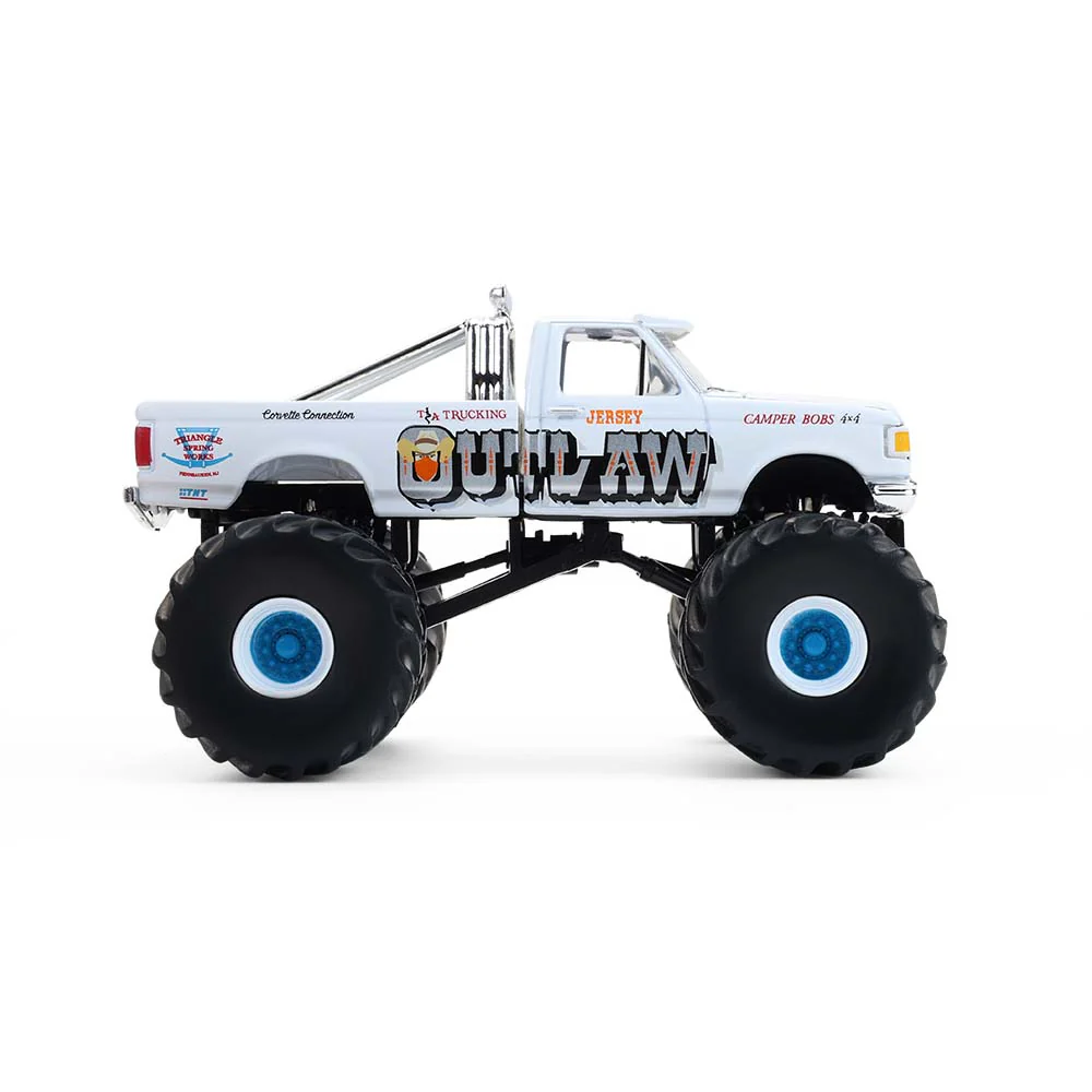 1988 Ford F-150 Jersey Outlaw Monster Truck (Kings of Crunch Series 16) Diecast 1:64 Scale Model - Greenlight 49160C - Image 4