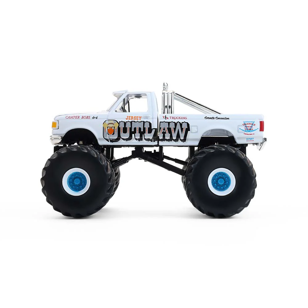 1988 Ford F-150 Jersey Outlaw Monster Truck (Kings of Crunch Series 16) Diecast 1:64 Scale Model - Greenlight 49160C - Image 5