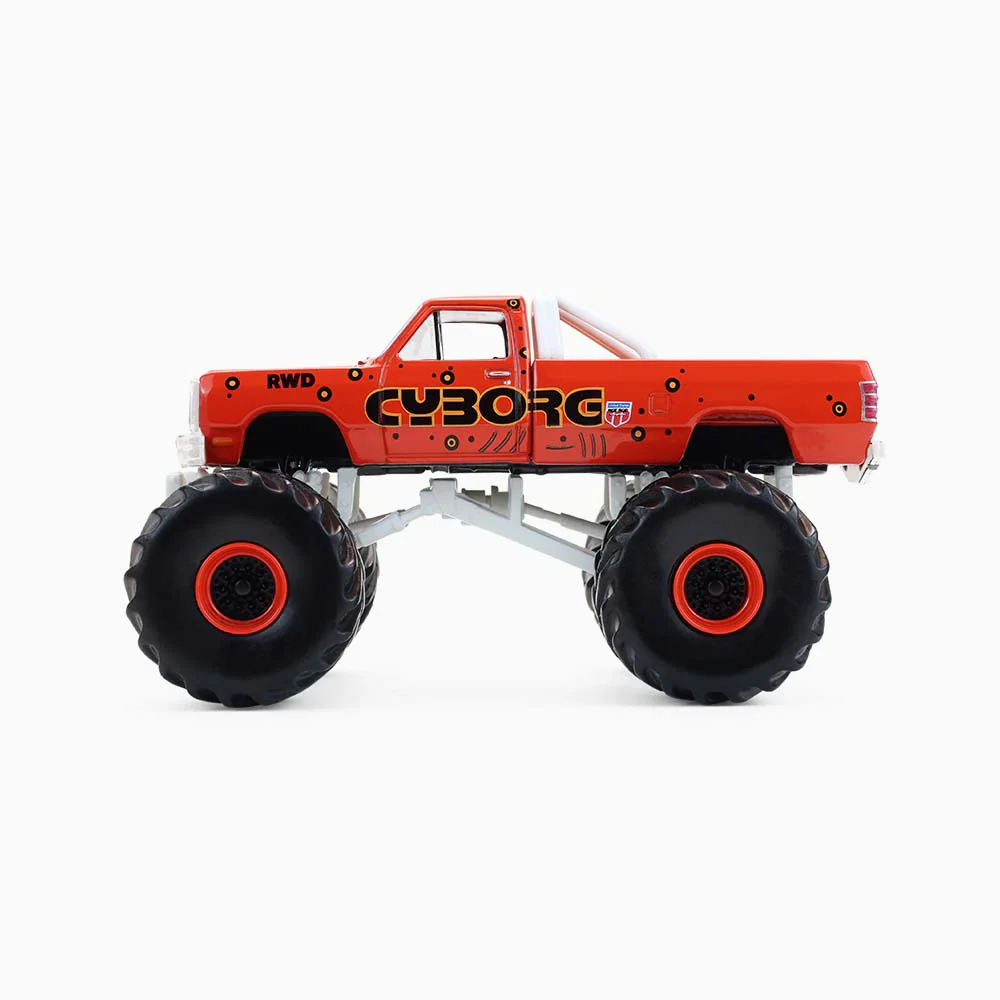 1990 Dodge Ram D250 Cyborg Monster Truck (Kings of Crunch Series 16) Diecast 1:64 Scale Model - Greenlight 49160E - Image 4