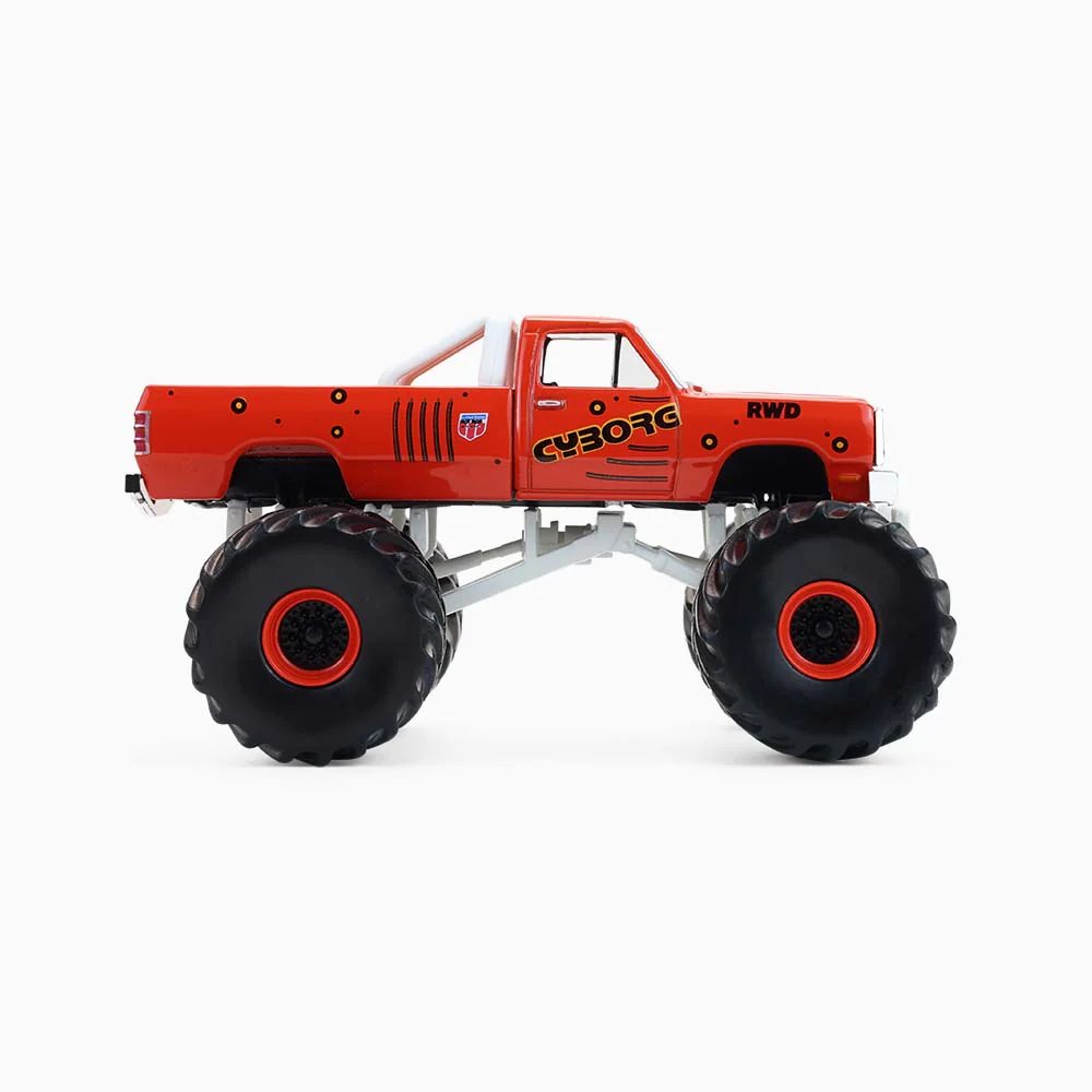 1990 Dodge Ram D250 Cyborg Monster Truck (Kings of Crunch Series 16) Diecast 1:64 Scale Model - Greenlight 49160E - Image 5