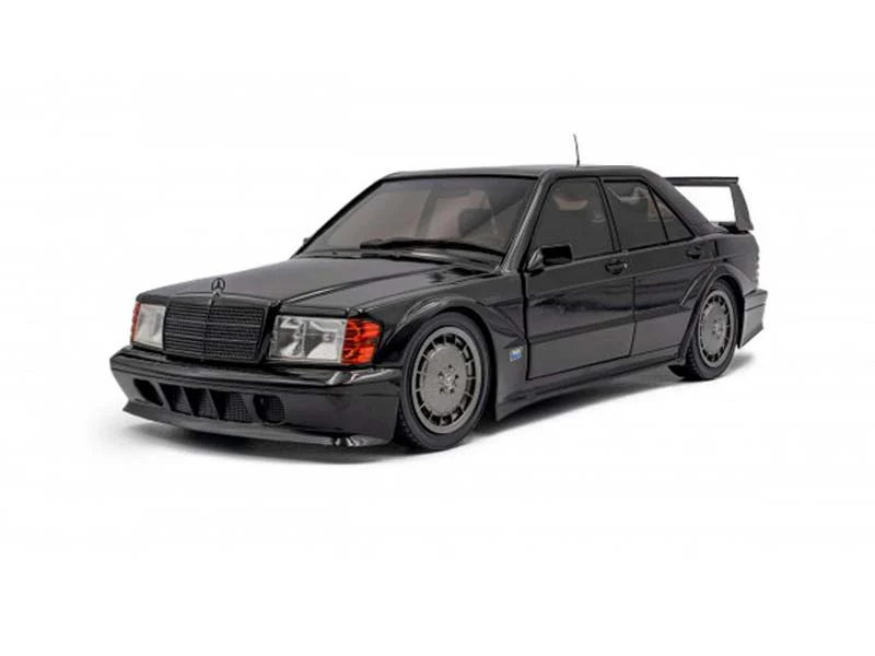 1990 Mercedes-Benz 190 (W201) EVO II Black Diecast 1:18 Scale Model - Solido S1801012
