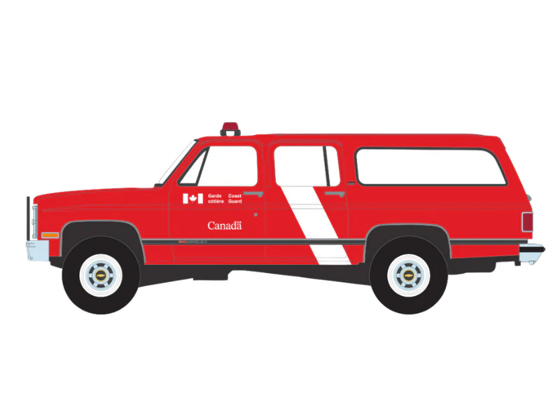 1991 GMC Suburban - Canada Coast Guard (Hot Pursuit - Canada Special Edition) Diecast 1:64 Scale Model - Greenlight 43065F - Image 8