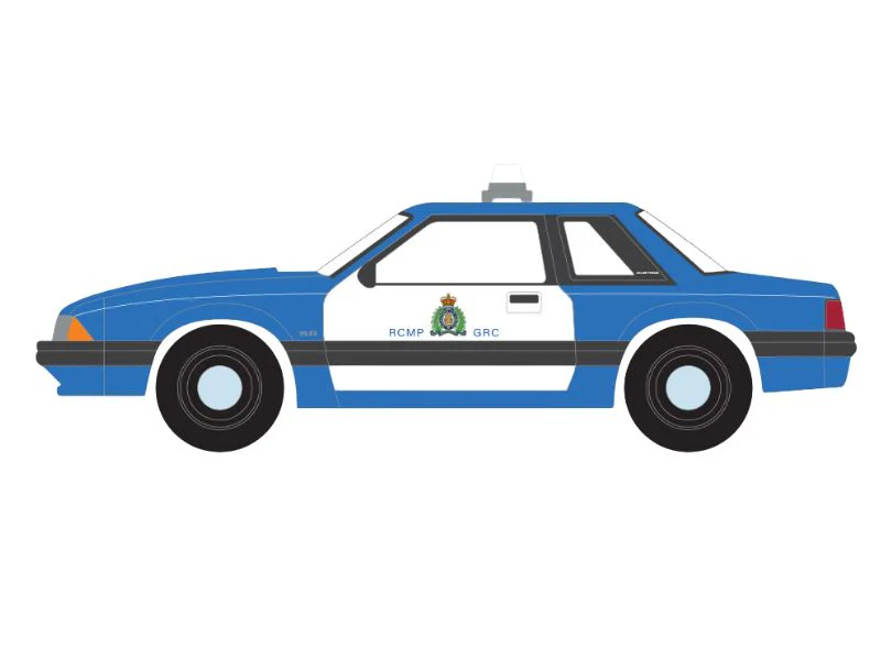 1991 Ford Mustang - Royal Canadian Mounted Police (Hot Pursuit - Canada Special Edition) Diecast 1:64 Scale Model - Greenlight 43065A - Image 8