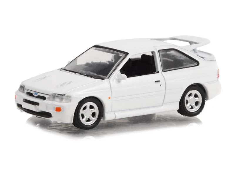 1995 Ford Escort RS Cosworth - Diamond White Diecast 1:64 Scale Model Car - Greenlight 30379