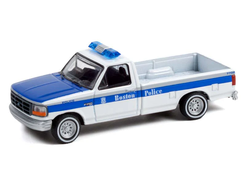 1995 Ford F-250 - Boston Police Department - Boston Massachusetts (Hot Pursuit Series 40) Diecast 1:64 Scale Model Truck - Greenlight 42980C