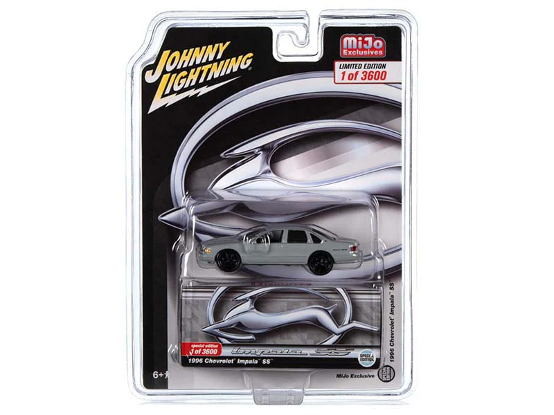 1996 Chevrolet Impala SS Custom Grey - Limited 3,600 Pieces (Mijo Exclusives) Diecast 1:64 Scale Model - Johnny Lightning JLCP7420 - Image 2