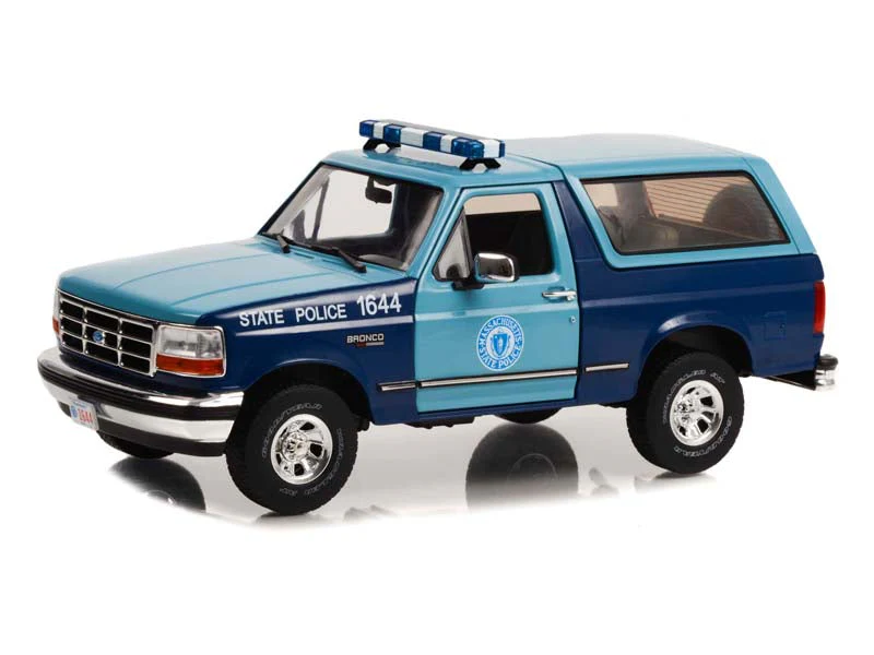 1996 Ford Bronco XLT Massachusetts State Police - (Artisan Collection) Diecast 1:18 Scale Model Truck - Greenlight 19120