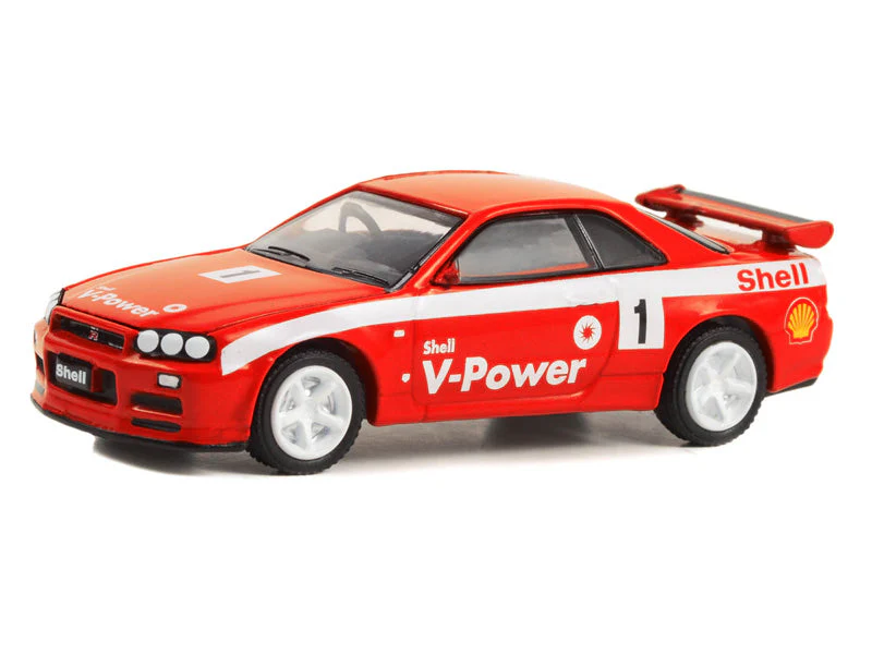 2001 Nissan Skyline GT-R (R34) #1 Shell Racing (Shell Oil Special Edition Series 1) Diecast Scale 1:64 Model - Greenlight 41125D