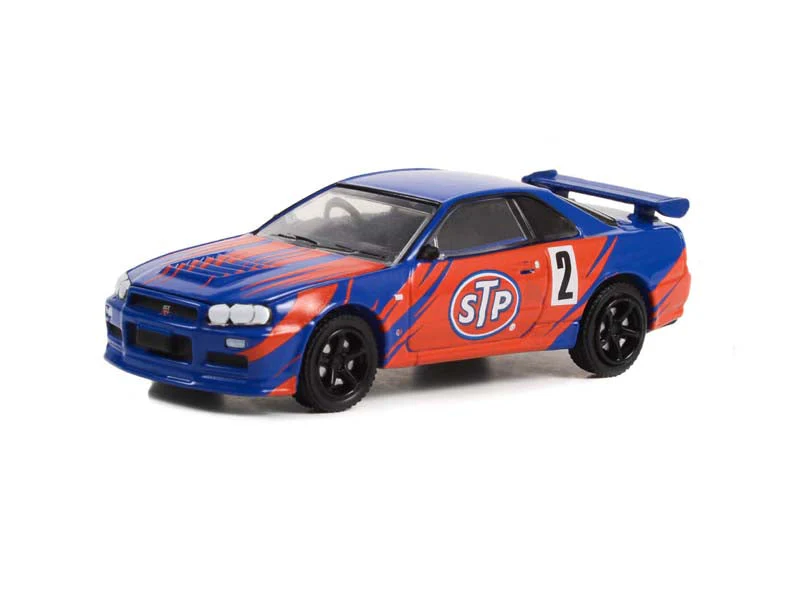 2002 Nissan Skyline GT-R (R34) - STP (Running on Empty) Series 15 Diecast 1:64 Scale Model Car - Greenlight 41150D