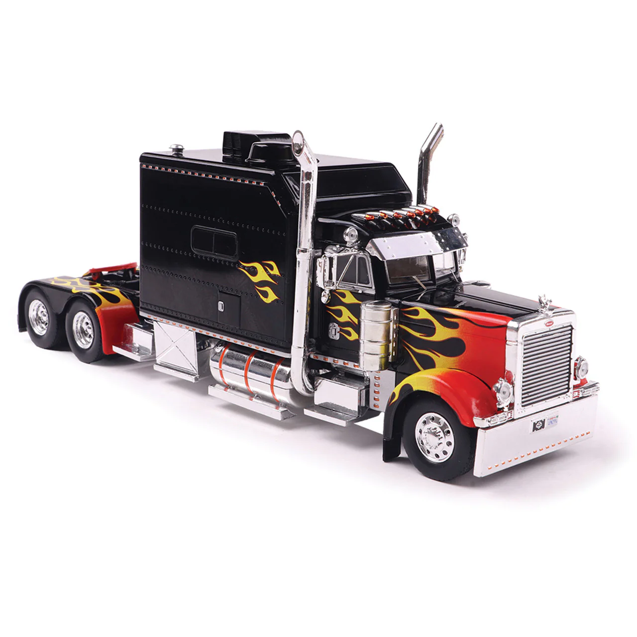 2002 Peterbilt 379 Custom - Black w/ Flames Diecast 1:43 Scale Model - IXO America IA43009 - Image 3
