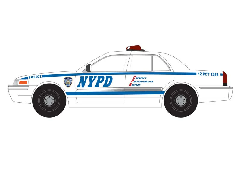 2003 Ford Crown Victoria Police Interceptor NYPD - Quantico (Hollywood Series 18) Diecast 1:24 Scale Model - Greenlight 84183 - Image 2