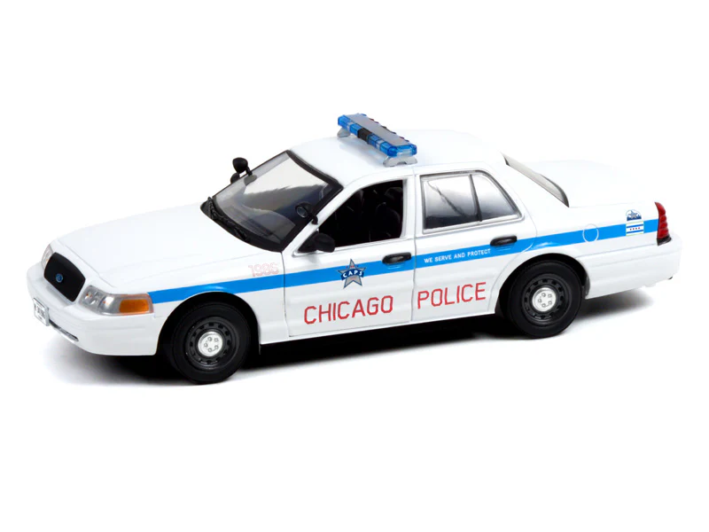 2008 Ford Crown Victoria Police Interceptor - City of Chicago Police Department (Hot Pursuit Series 3) Diecast 1:24 Scale Model - Greenlight 85533