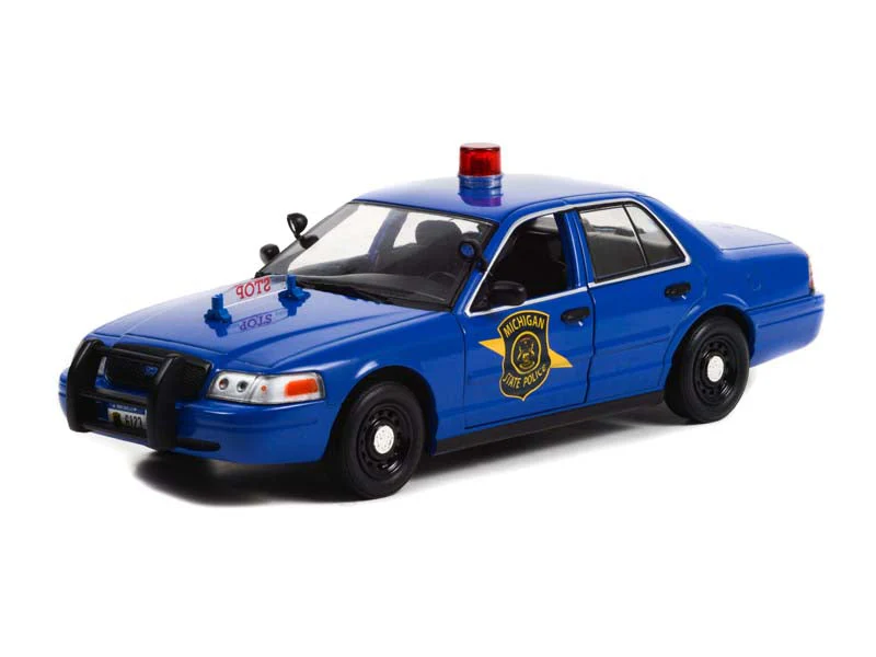 2008 Ford Crown Victoria Police Interceptor - Michigan State Police (Hot Pursuit Series 5) Diecast 1:24 Scale Model - Greenlight 85553
