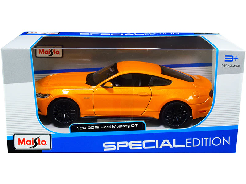2015 Ford Mustang GT 5.0 Orange Metallic (Special Edition) Diecast 1:24 Scale Model - Maisto 31508OR - Image 2