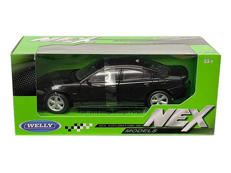 2016 Dodge Charger R/T Black (NEX) Diecast 1:24 Scale Model Car - Welly 24079BK - Image 2