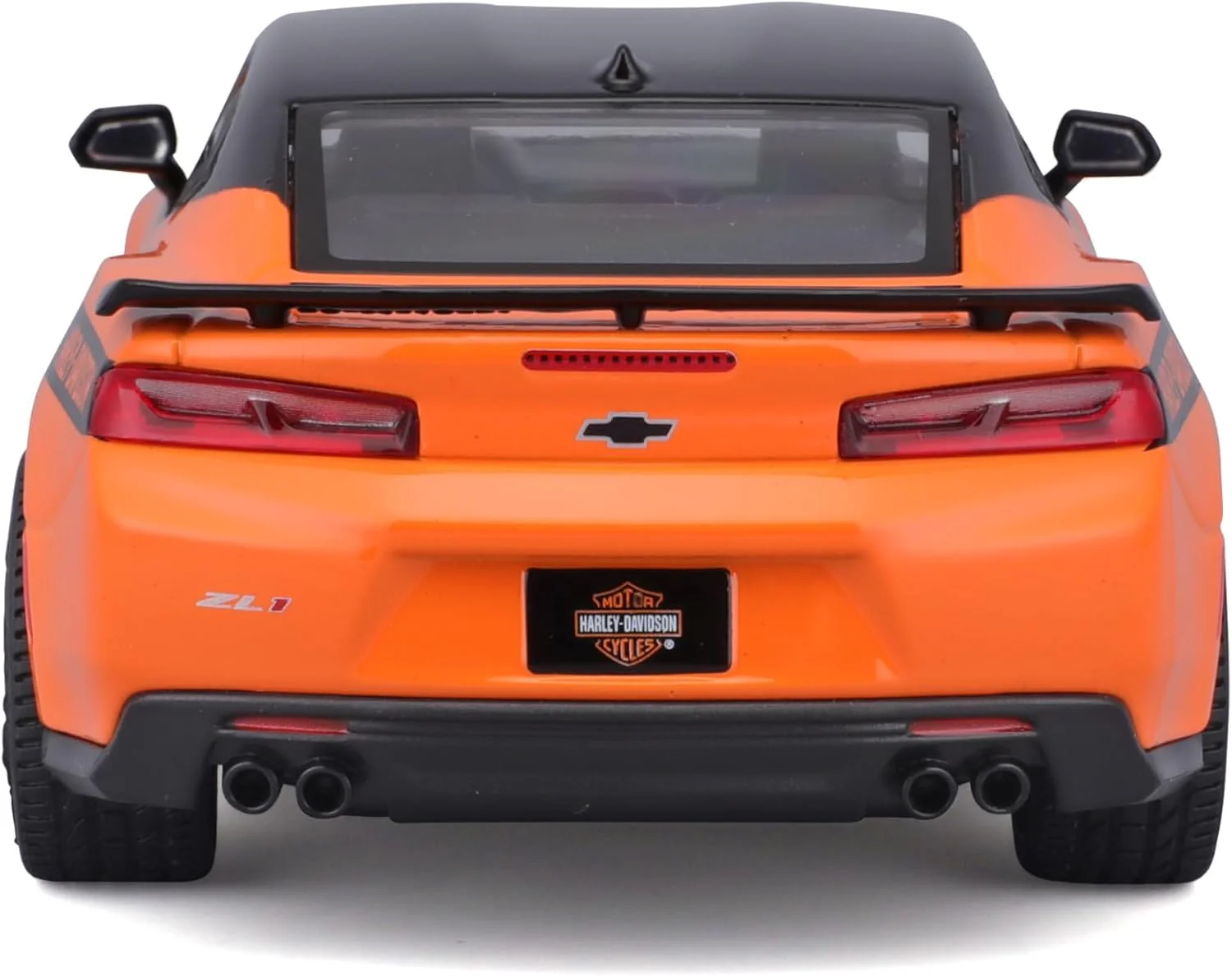 2017 Chevrolet Camaro ZL1 - Orange w/ Black Top (Harley-Davidson Custom) Diecast 1:24 Scale Model - Maisto 32271OR - Image 4