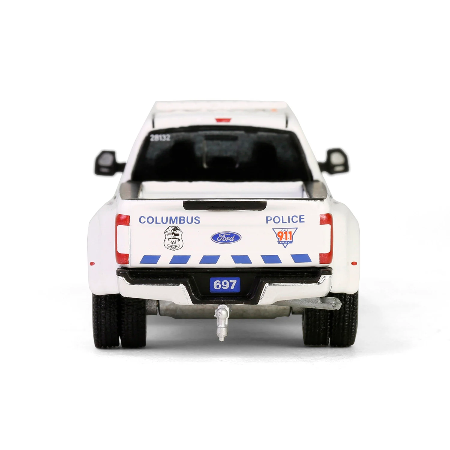 2019 Ford F-350 XL Dually - Columbus Division of Police Mounted Unit (Dually Drivers Series 15) Diecast 1:64 Scale Model - Greenlight 46150E - Image 7
