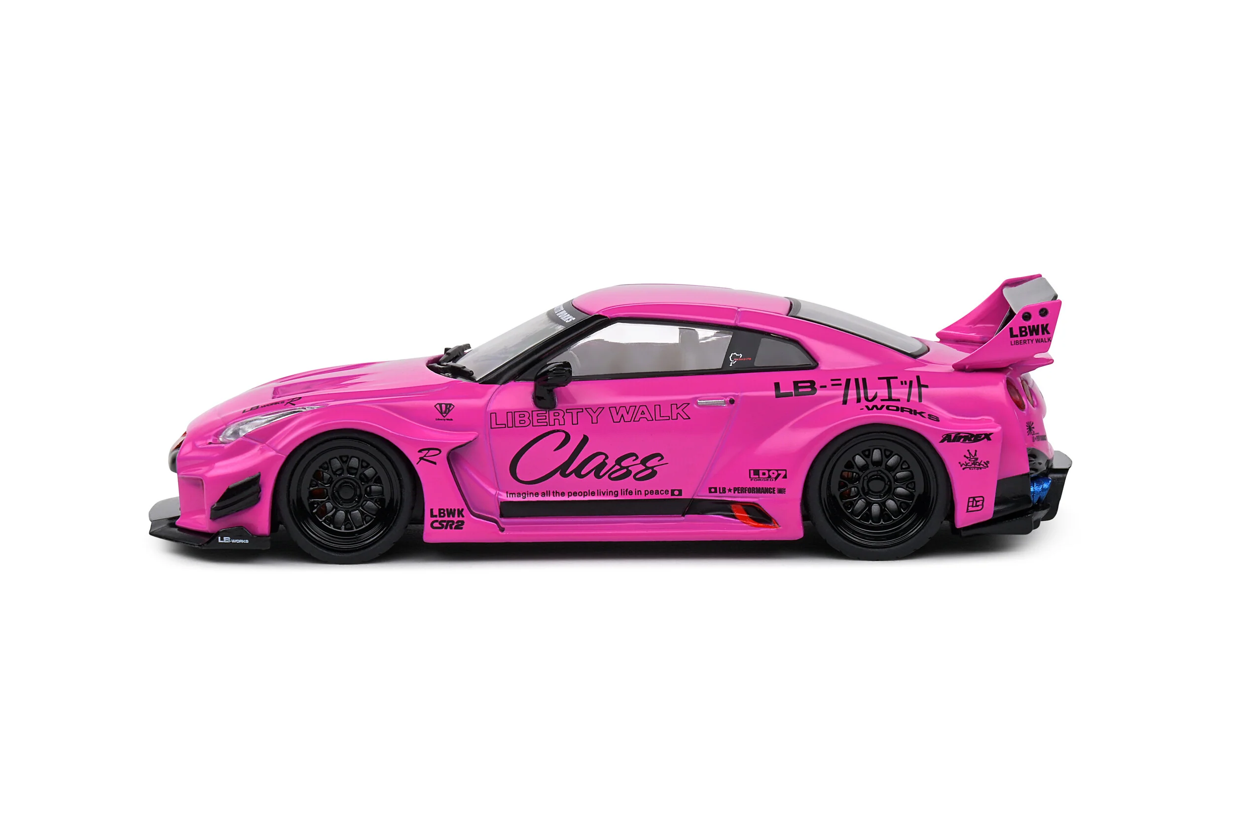 2019 Nissan GTR35 LBWK Silhouette - Purple Diecast 1:43 Scale Model - Solido S4311210 - Image 2