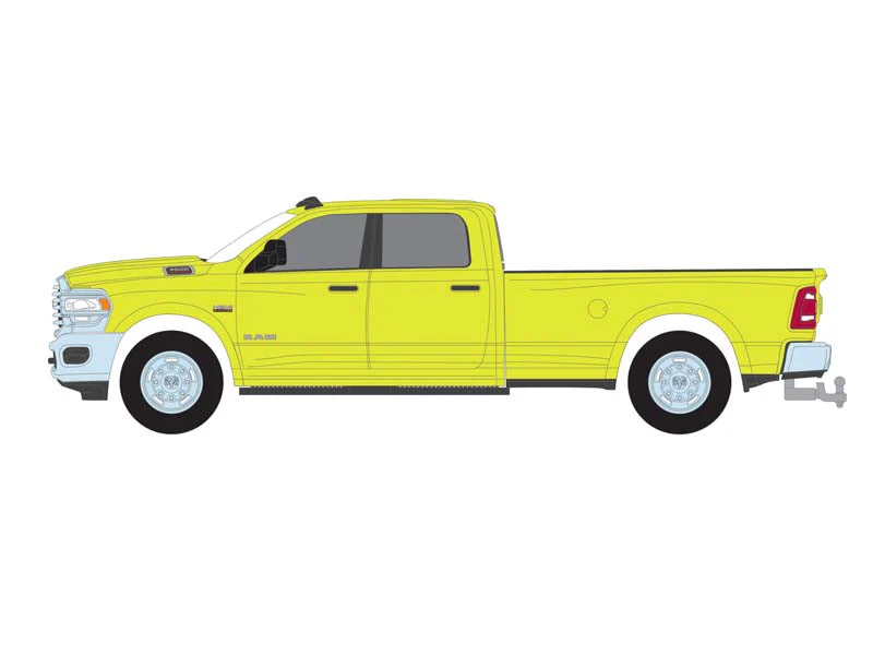 2019 Ram 3500 Big Horn - National Safety Yellow (Dually Drivers Series 11) Diecast 1:64 Scale Model - Greenlight 46110E - Image 2