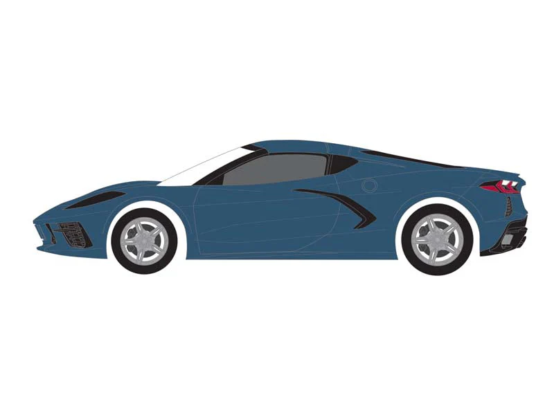 2020 Chevrolet Corvette C8 Stingray 1LT - Shadow Gray (Barrett-Jackson Scottsdale Edition) Series 11 Diecast 1:64 Scale Model - Greenlight 37270E - Image 2