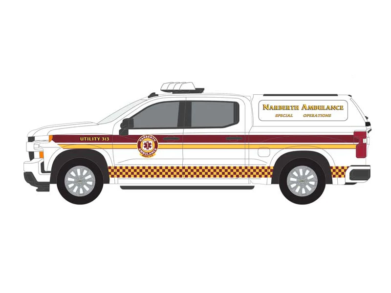 2020 Chevrolet Silverado - Narberth Ambulance Special Operations Pennsylvania (First Responders) Series 1 Diecast 1:64 Scale Model - Greenlight 67040E - Image 3