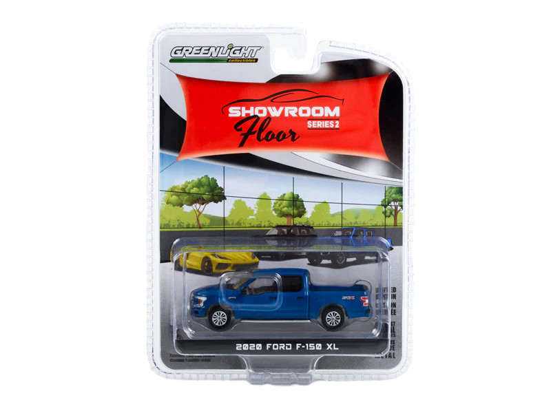 2020 Ford F-150 XL w/ STX Package - Velocity Blue (Showroom Floor) Series 2 Diecast 1:64 Scale Model Car - Greenlight 68020A - Image 2