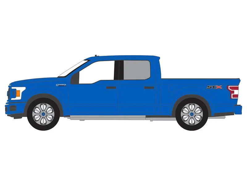 2020 Ford F-150 XL w/ STX Package - Velocity Blue (Showroom Floor) Series 2 Diecast 1:64 Scale Model Car - Greenlight 68020A - Image 3