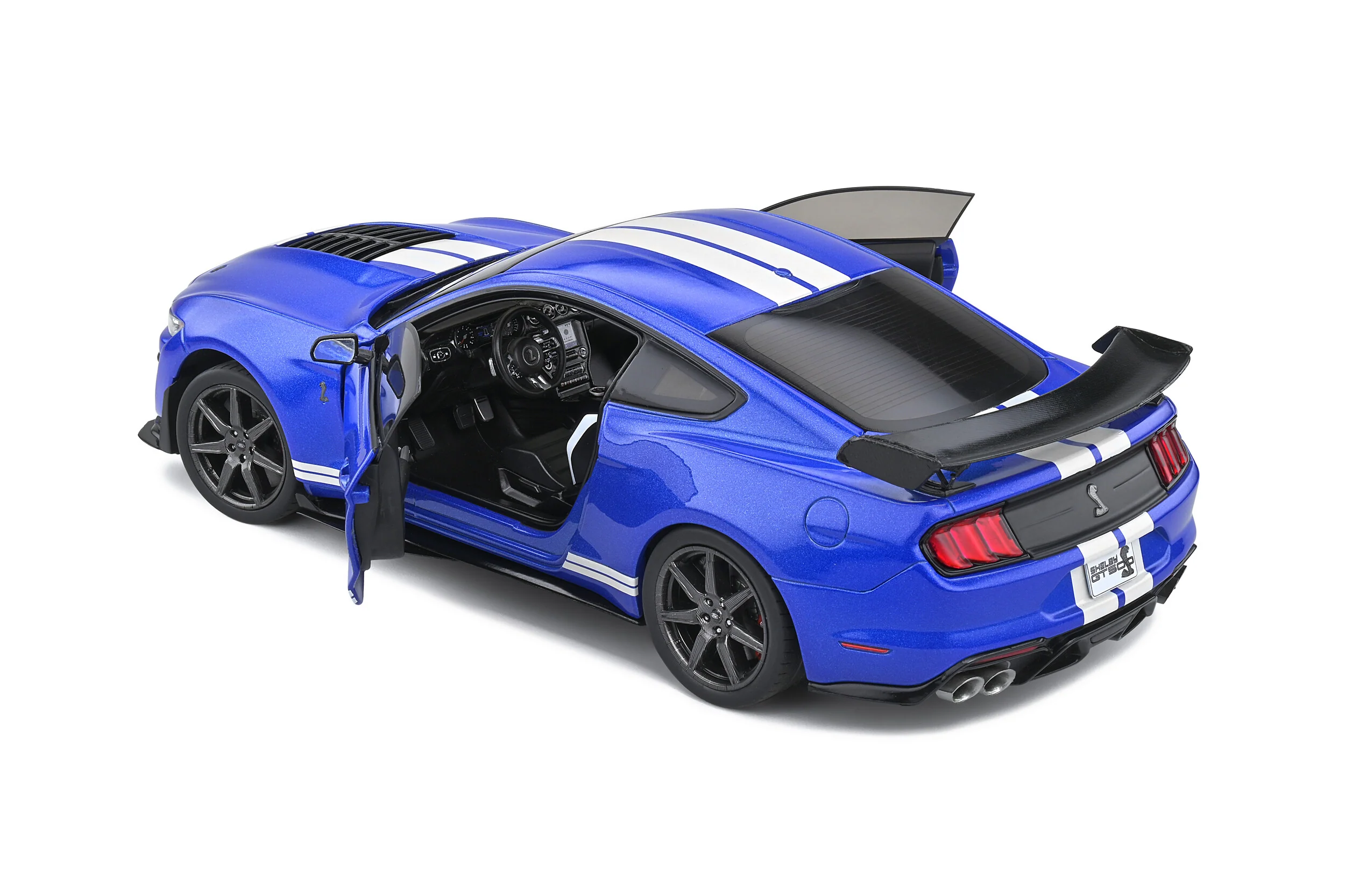 2020 Ford Mustang Shelby GT500 Fast Track - Performance Blue Diecast 1:18 Scale Model - Solido S1805901 - Image 6