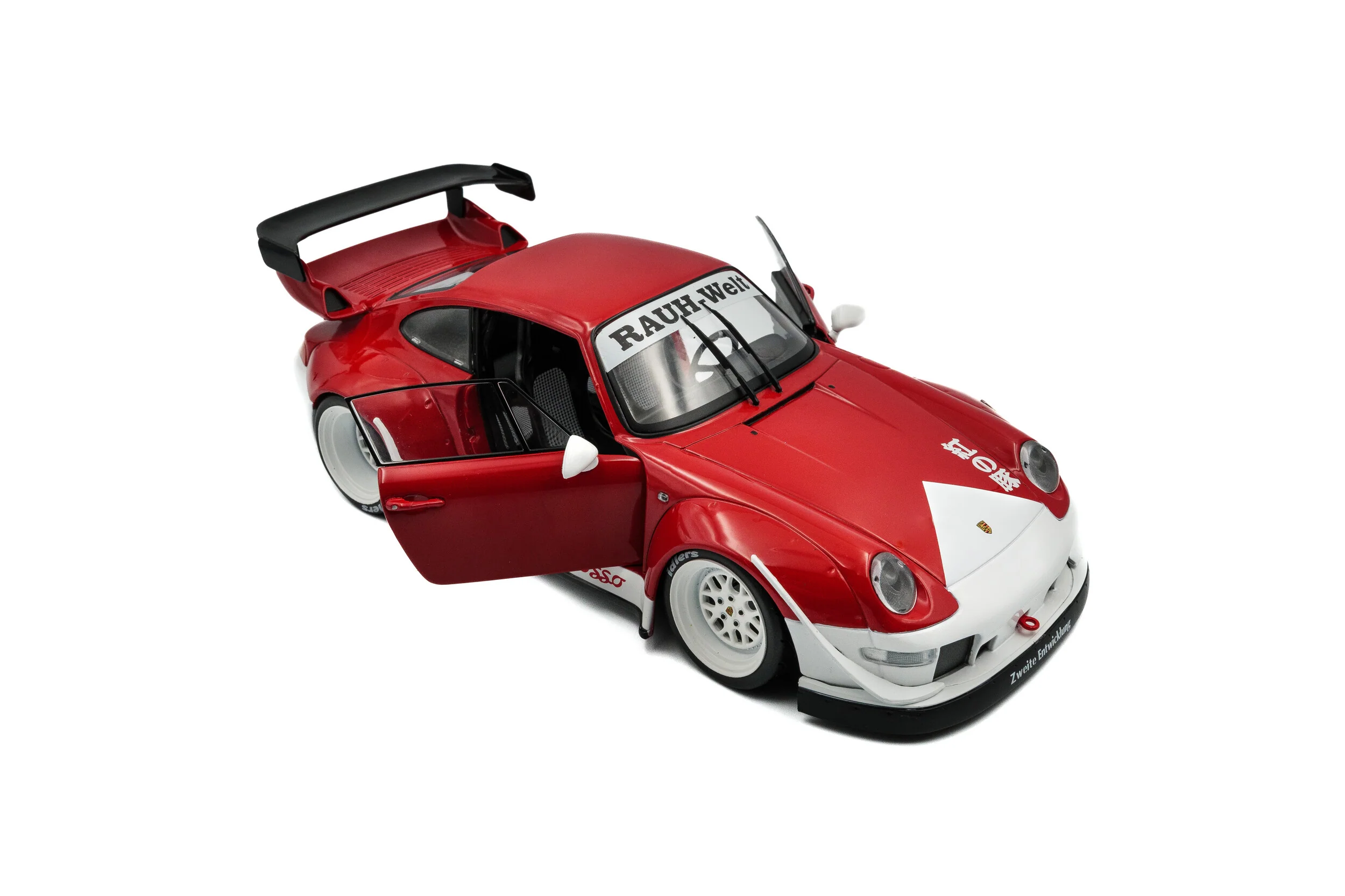 2020 RWB Body Kit Porco Rosso – Red/White Diecast 1:18 Scale Model - Solido S1808505 - Image 2